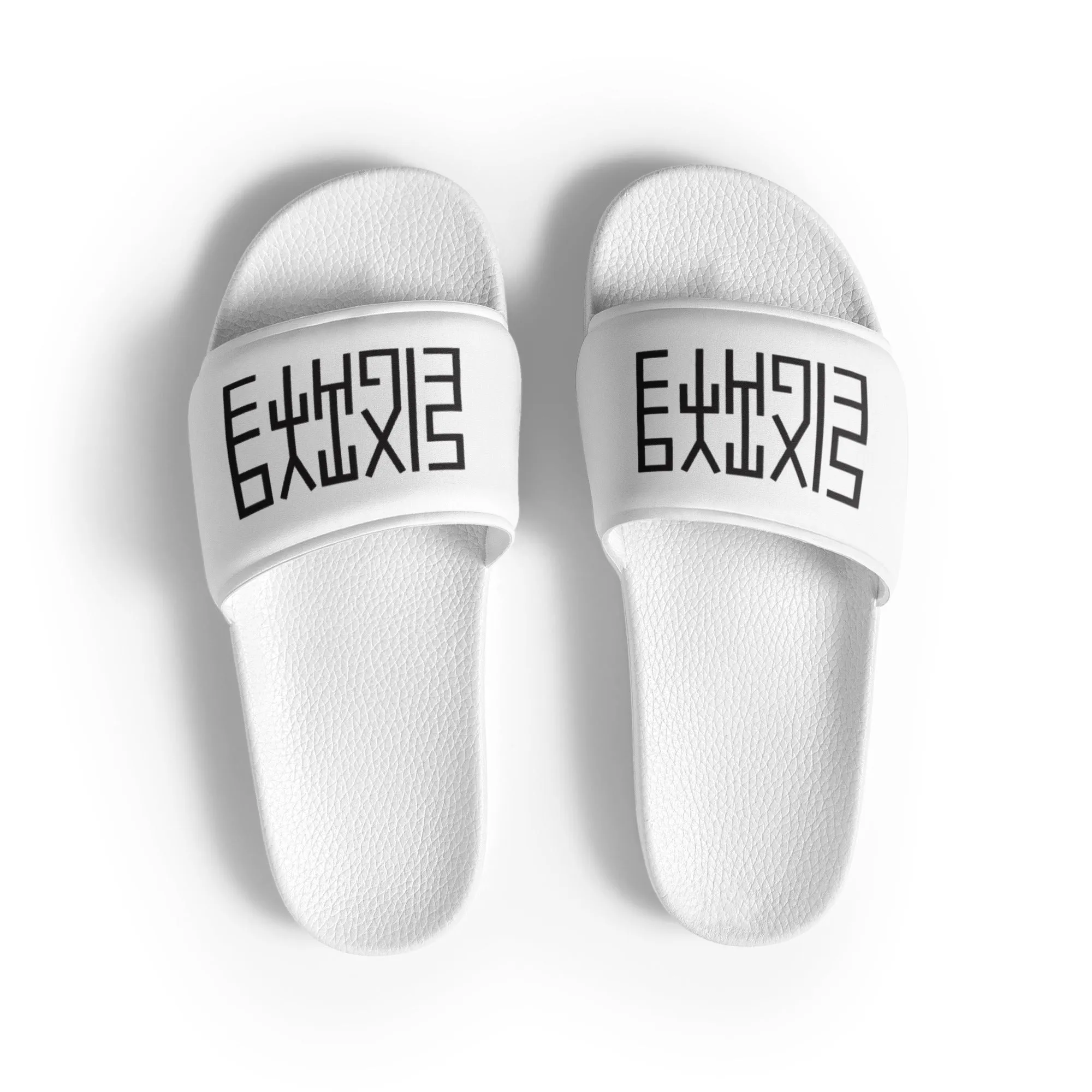 Sixty Eight 93 Logo Black & White Women's Slides