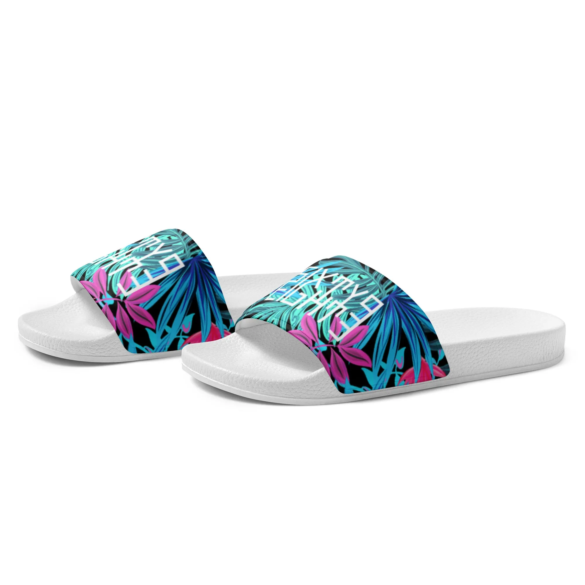 Sixty Eight 93 Logo White Tropical 1.0 Women's slides