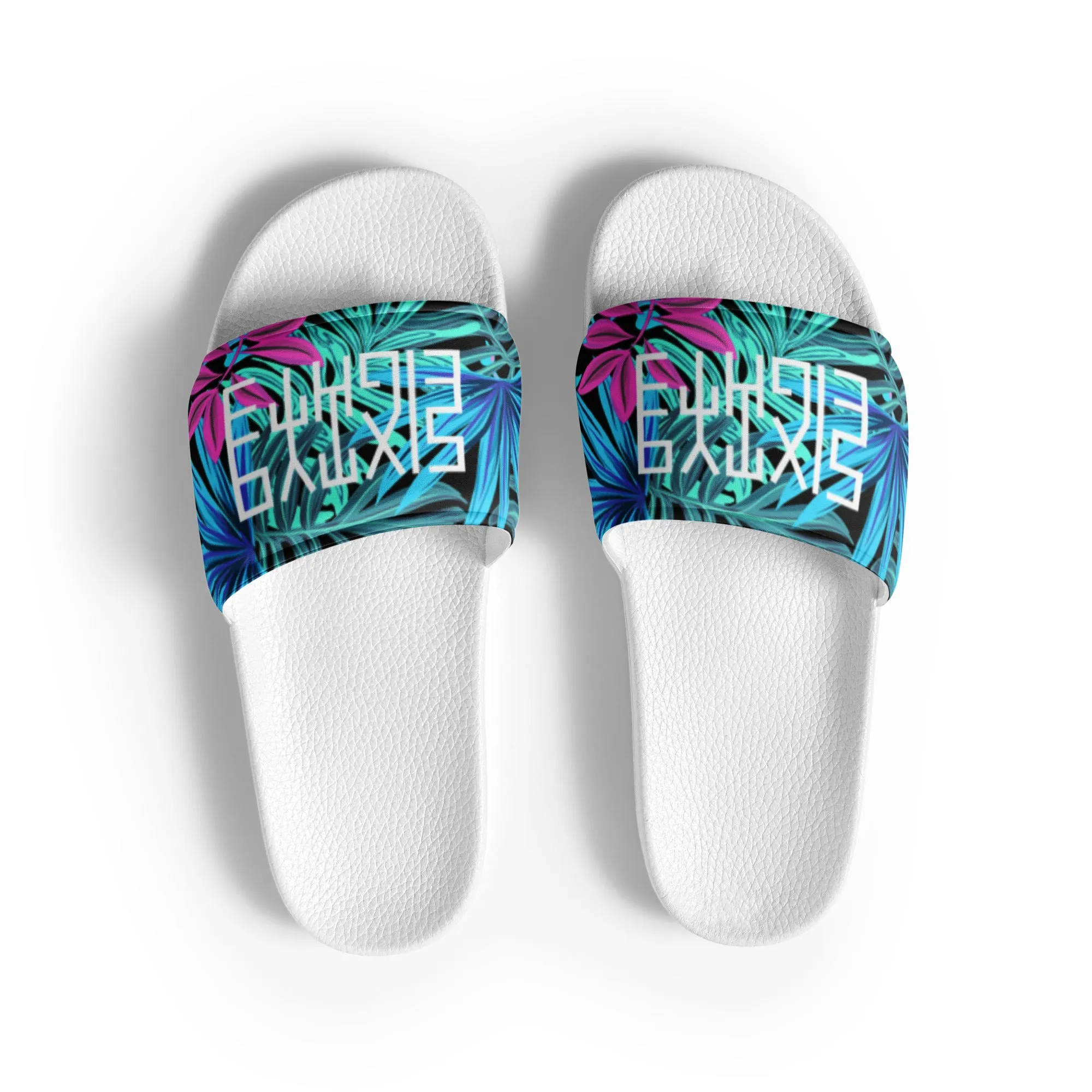 Sixty Eight 93 Logo White Tropical 1.0 Women's slides