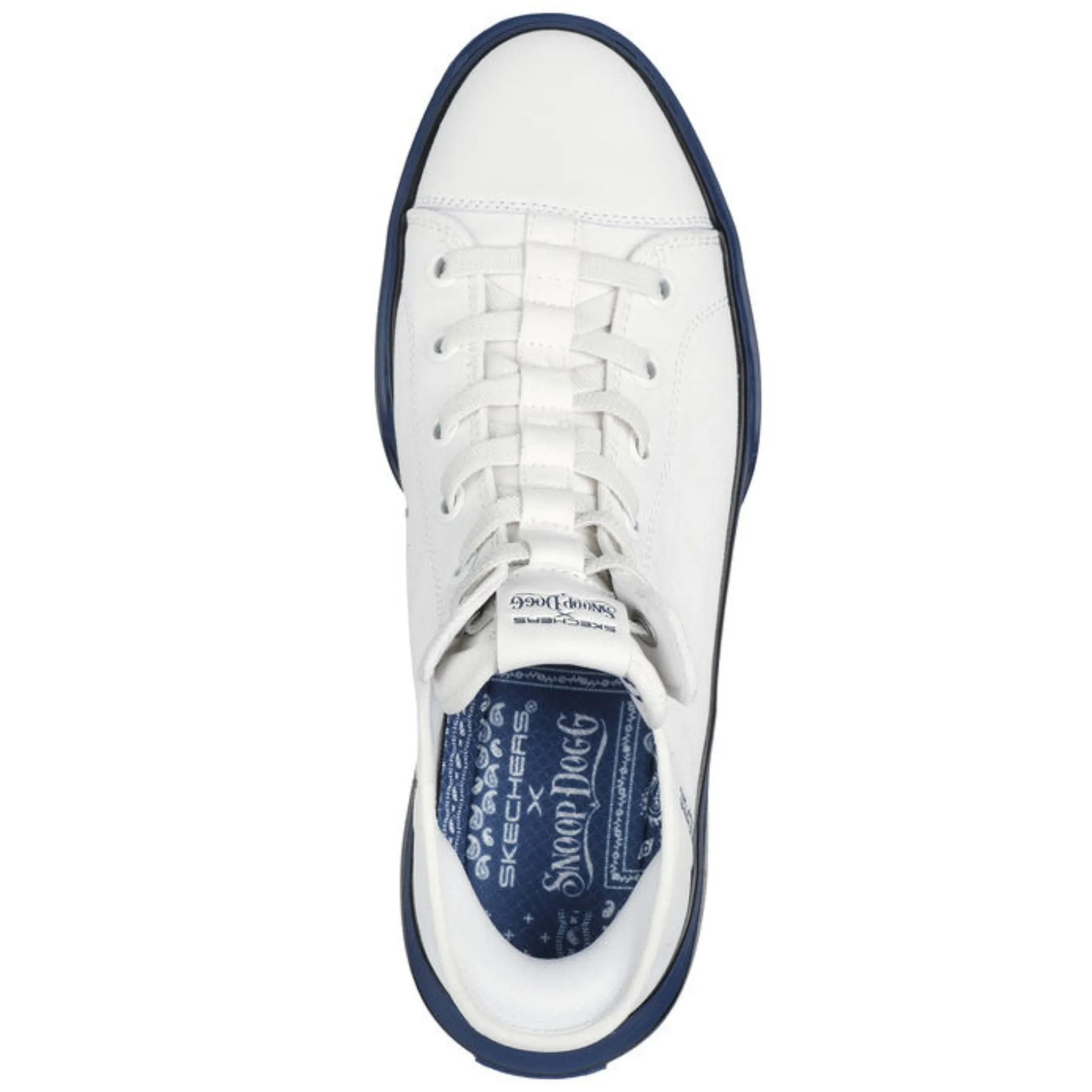 Skechers Men's 251032 Snoop One-OG Tela White Navy Slip-ins Casual Shoes
