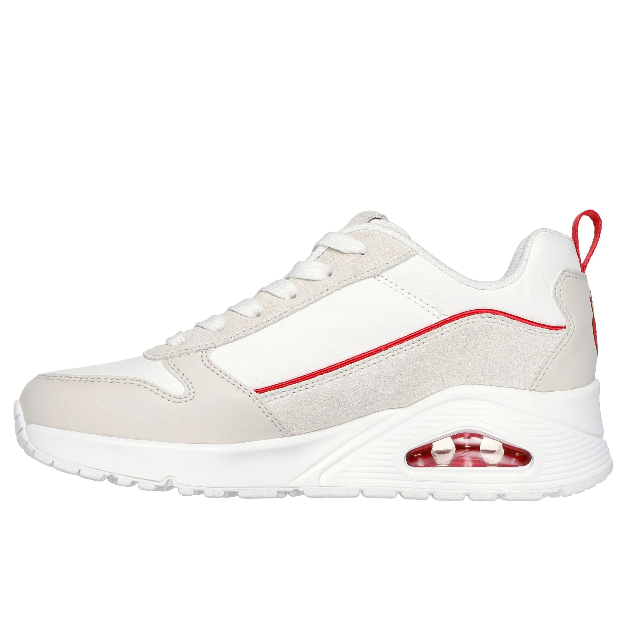 Skechers Women's 177949 UNO Ricardo Cavolo Flaming Love White Natural Casual Shoes