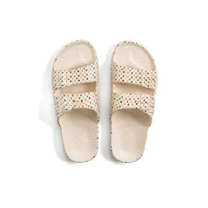 Slippers Freedom Moses Retro Dots Stone