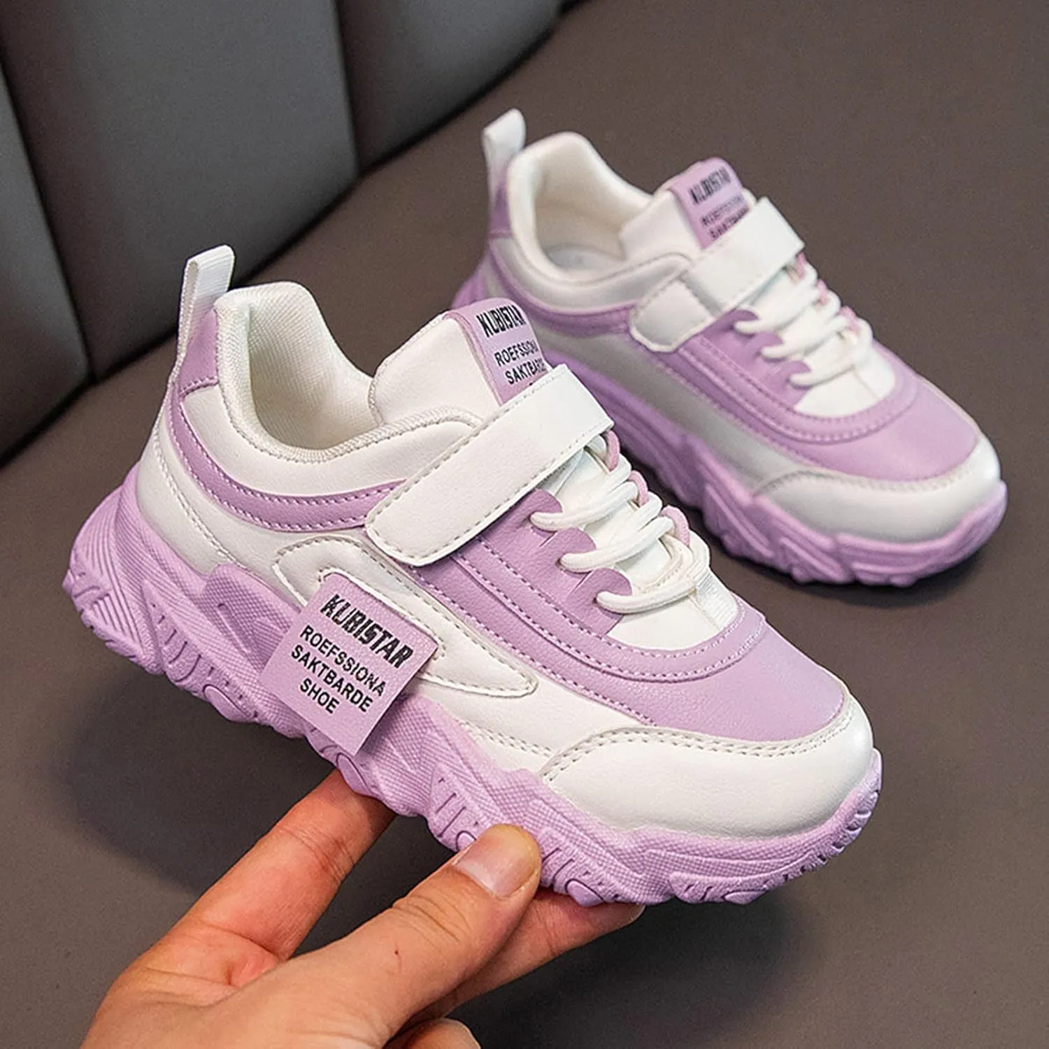 Sneakers for Boys Girls Fashion Lace Up Running Shoes Tennis Shoes Basketball Breathable Athletic Outdoor Shoes