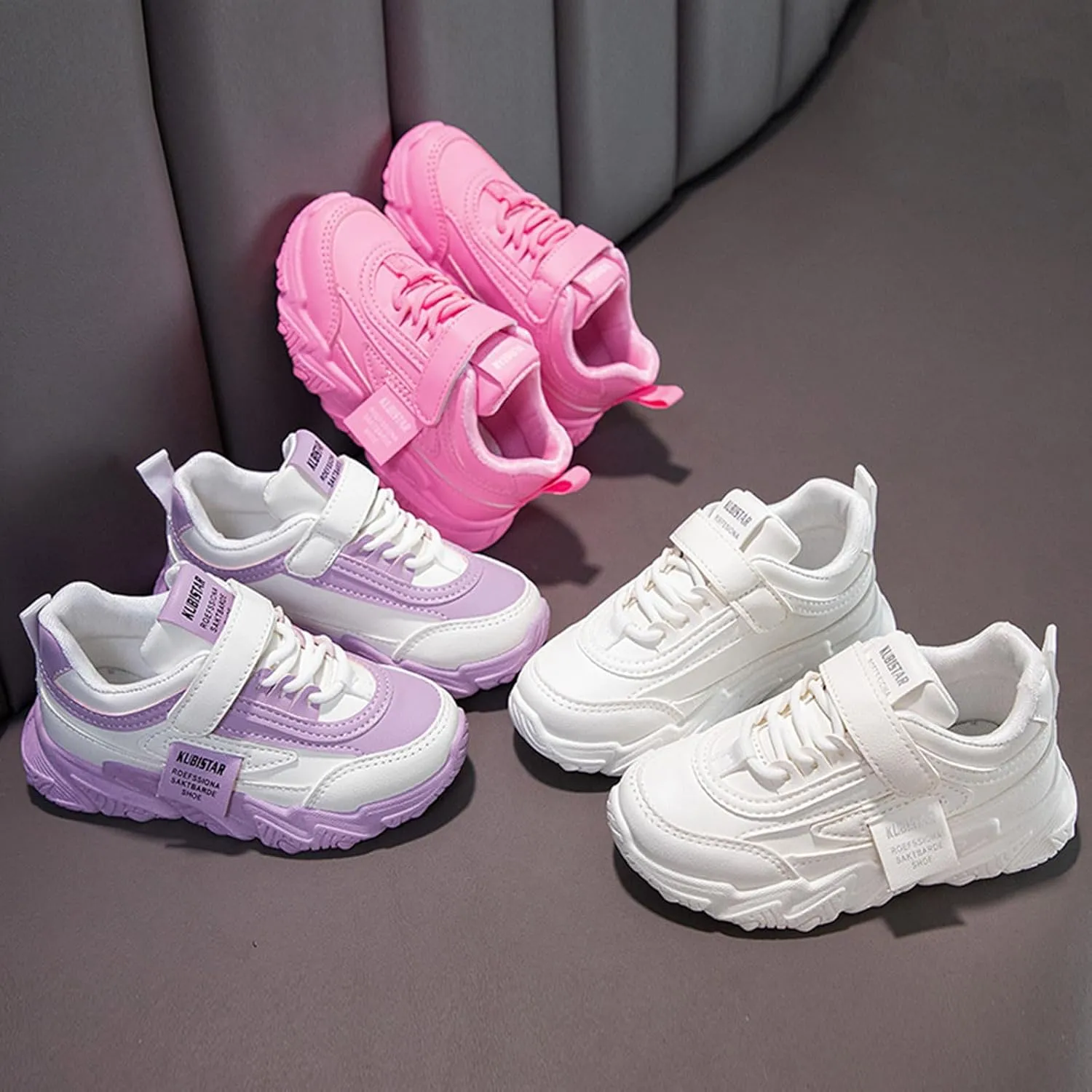 Sneakers for Boys Girls Fashion Lace Up Running Shoes Tennis Shoes Basketball Breathable Athletic Outdoor Shoes
