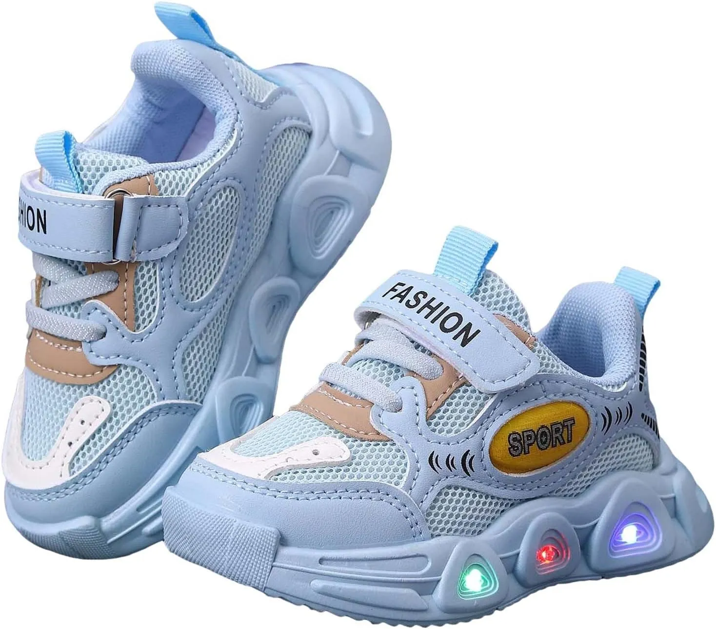 Sneakers for Girls Casual Baby Soft Walking Shoes Kids Baby Girls LED Light Up Luminous Running Sport Shoes Mesh Sneakers