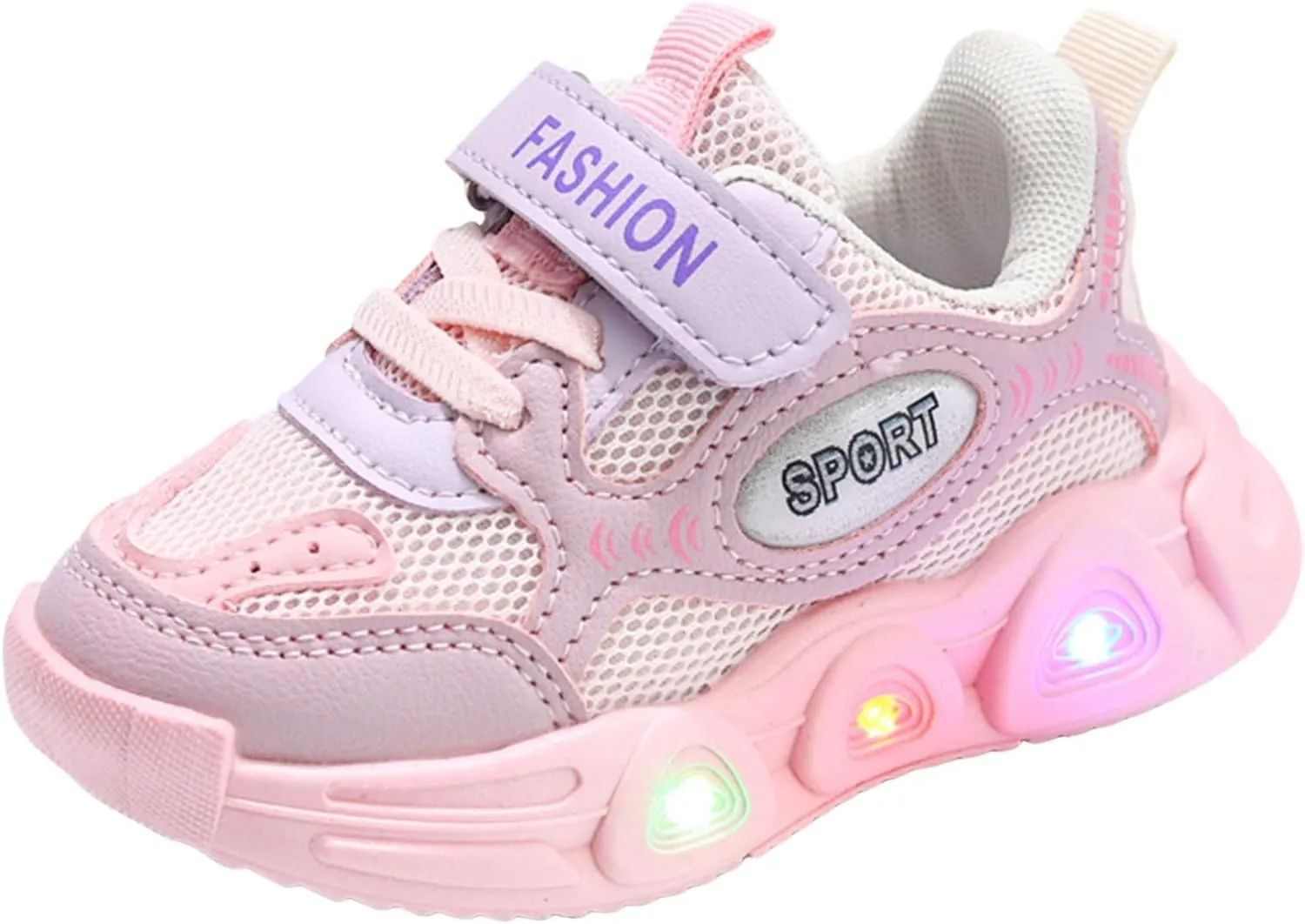 Sneakers for Girls Casual Baby Soft Walking Shoes Kids Baby Girls LED Light Up Luminous Running Sport Shoes Mesh Sneakers