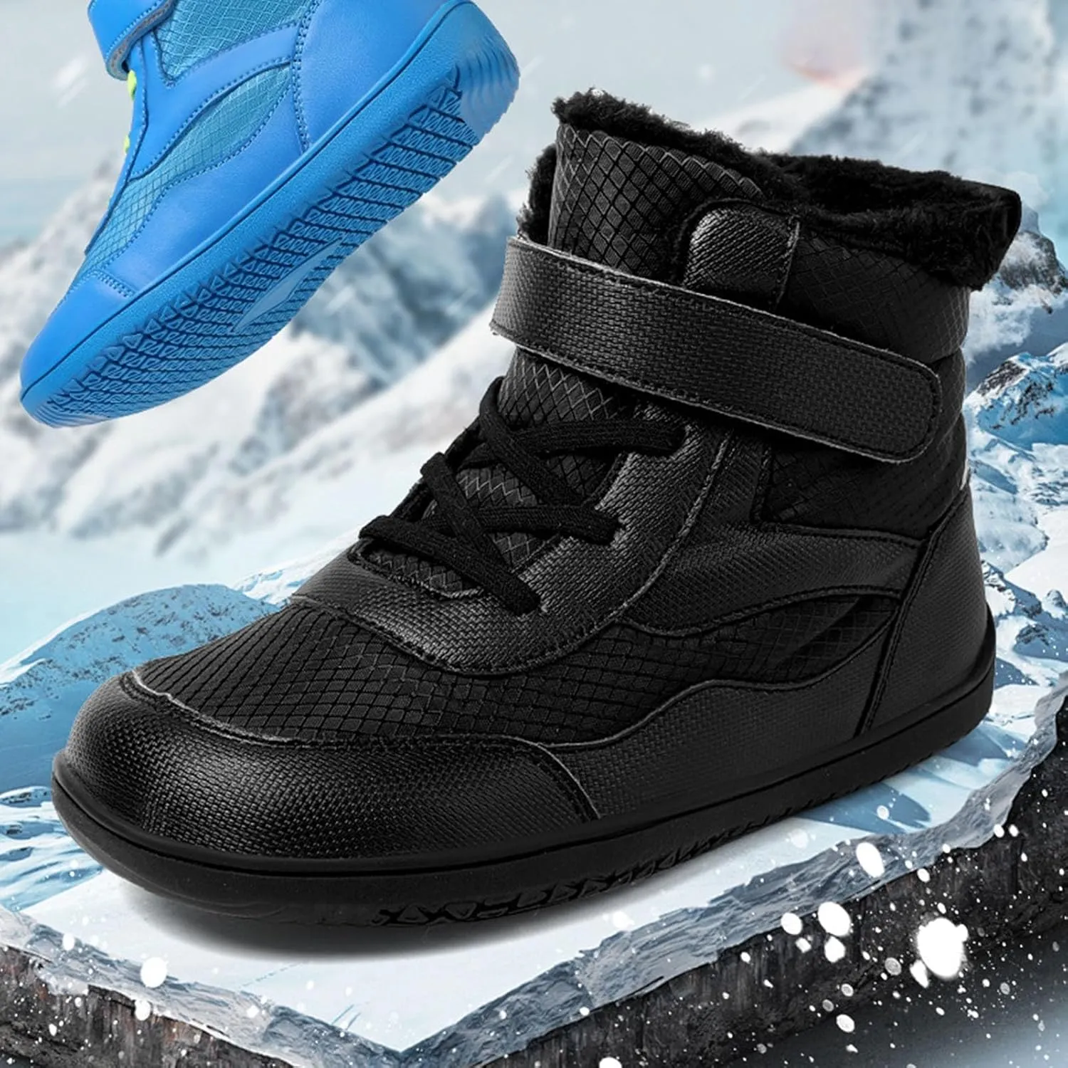 Soft Sole Fuzzy Snow Booties For Childrens Winter Ski Shoes Boys Girls Kids Flat Non Slip Boots Ankle Fashion Warm