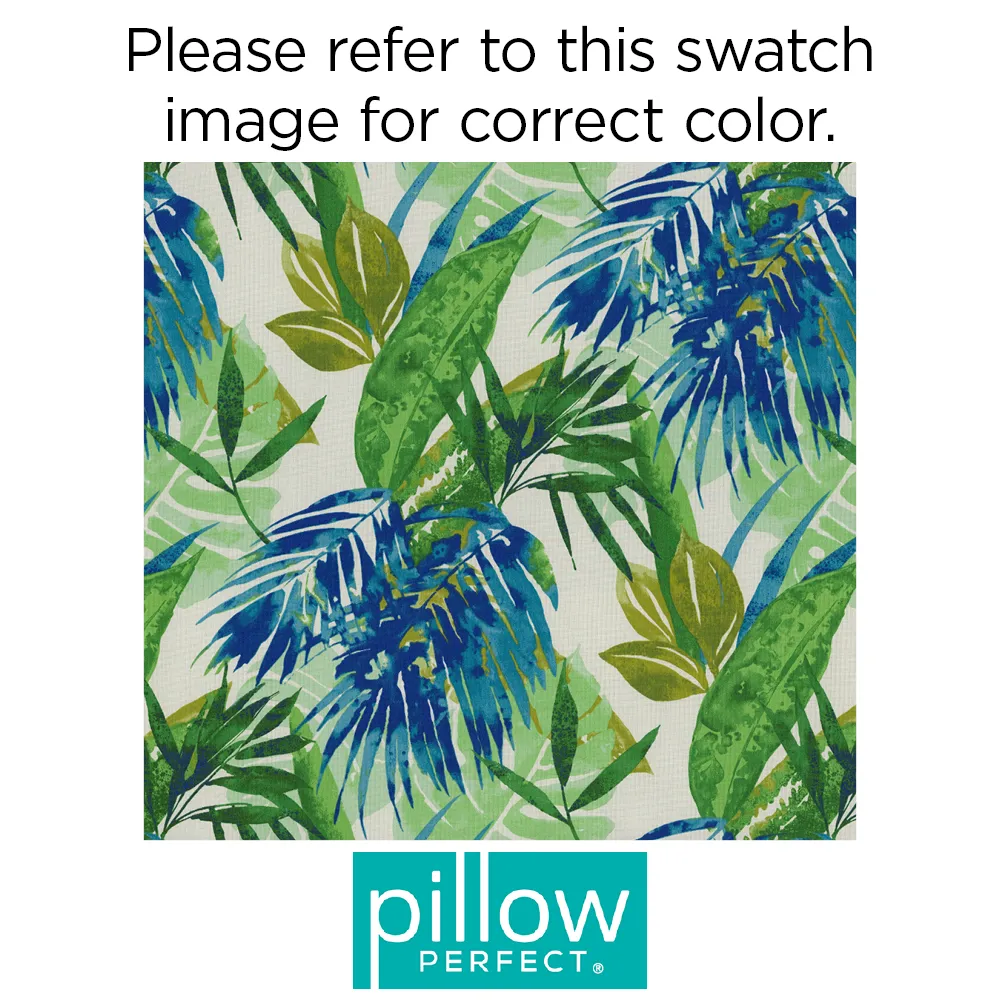 Soleil Blue/Green Squared Corners Chair Cushion