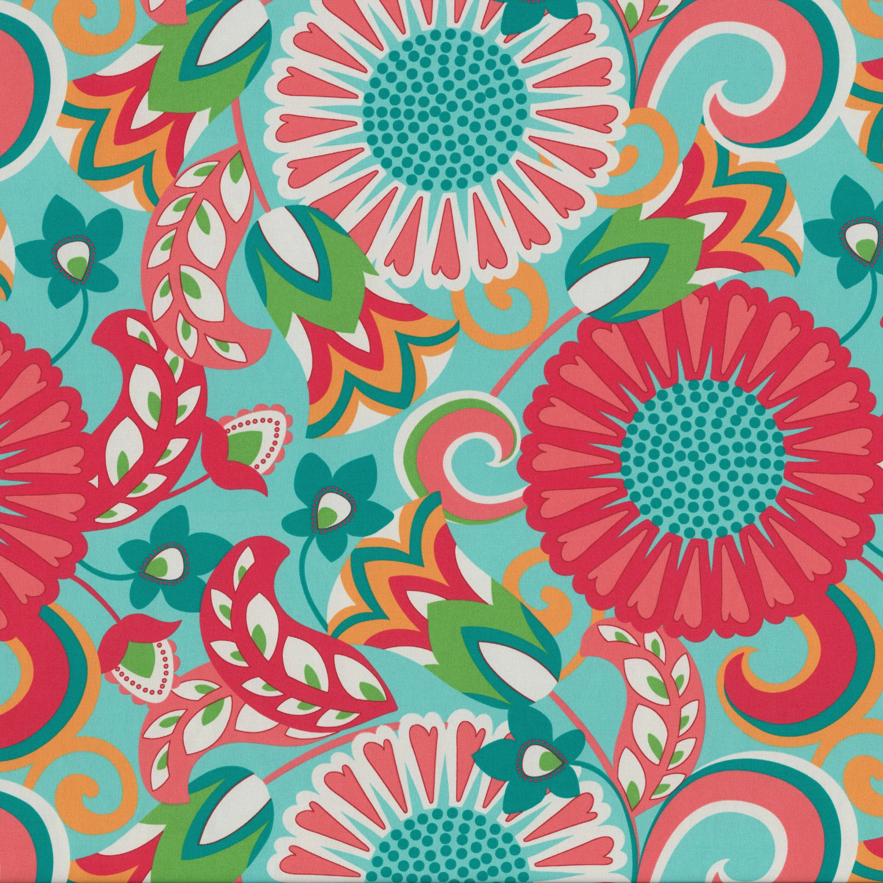Sophia Turquoise/Coral 25-Inch Floor Pillow