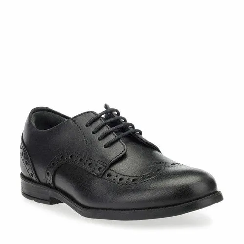 Start-Rite Brogue Pri Vegan 2745_4 Unisex Black Vegan Leather Lace Up School Shoes