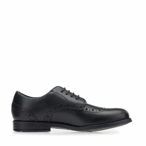 Start-Rite Brogue Pri Vegan 2745_4 Unisex Black Vegan Leather Lace Up School Shoes