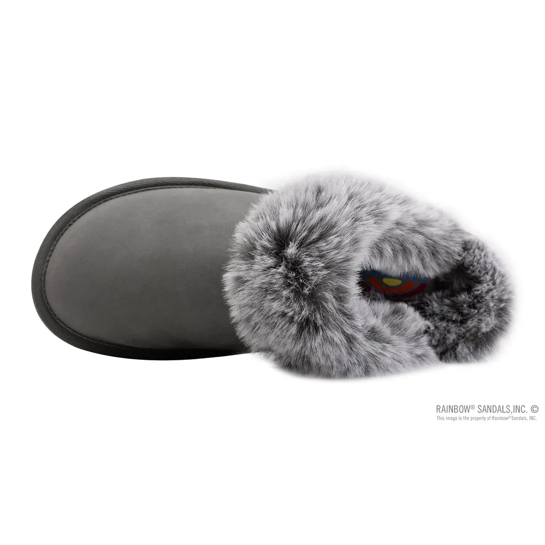 Sunset Snugs • Premier Leather Slipper • Grey
