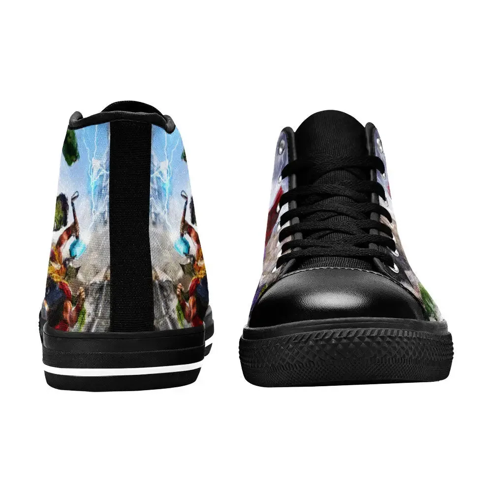 The Incredible Hulk vs Thor Shoes High Top Sneakers for Kids and Adults