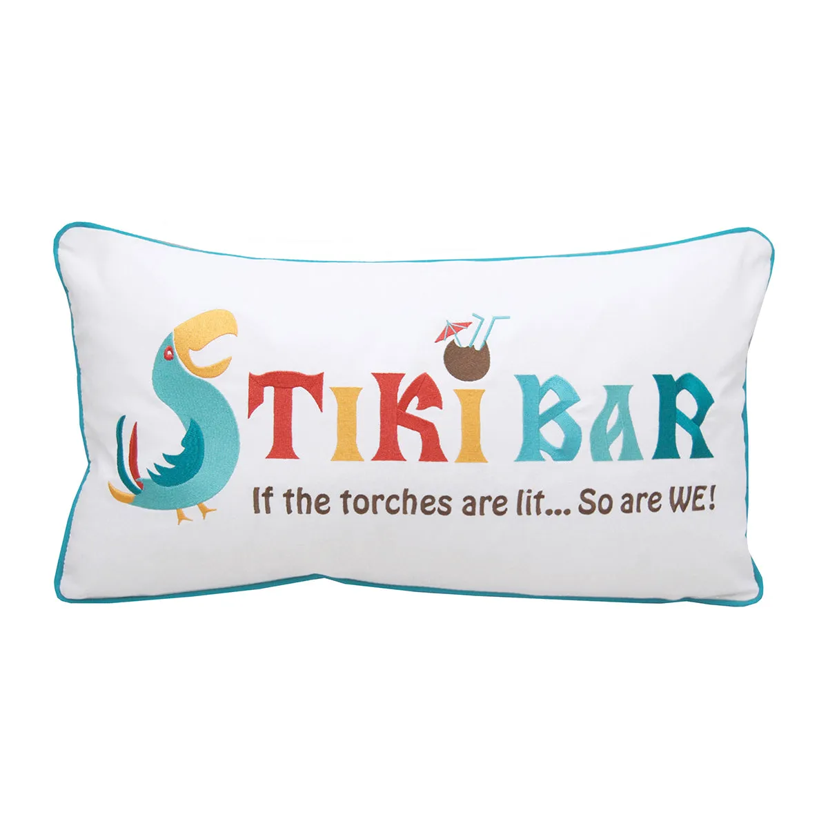Tiki Bar Indoor Outdoor Lumbar Pillow