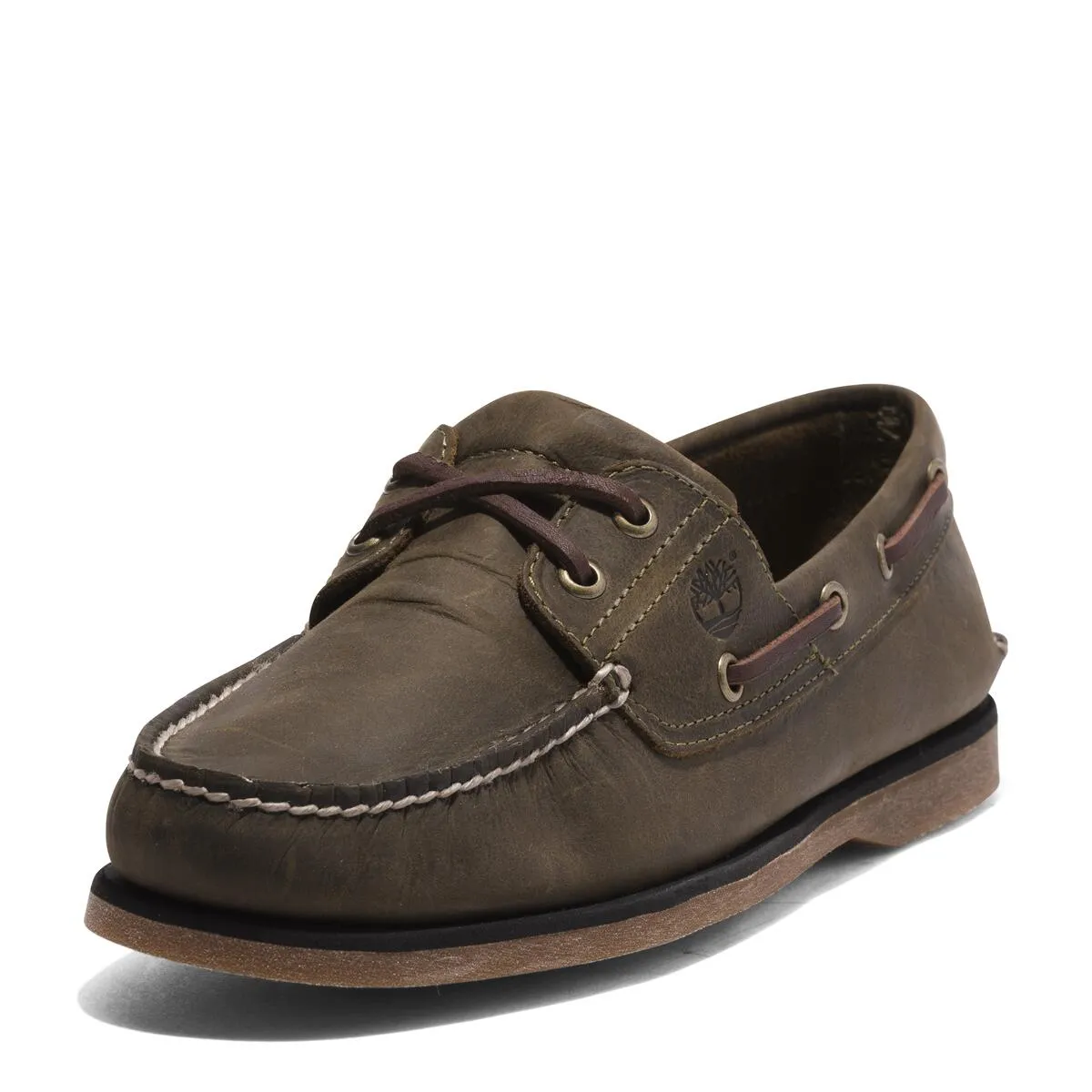 Timberland Classic 2-Eye Men's Boat Shoe | Olive Full Grain (TB 0A4187ET4)