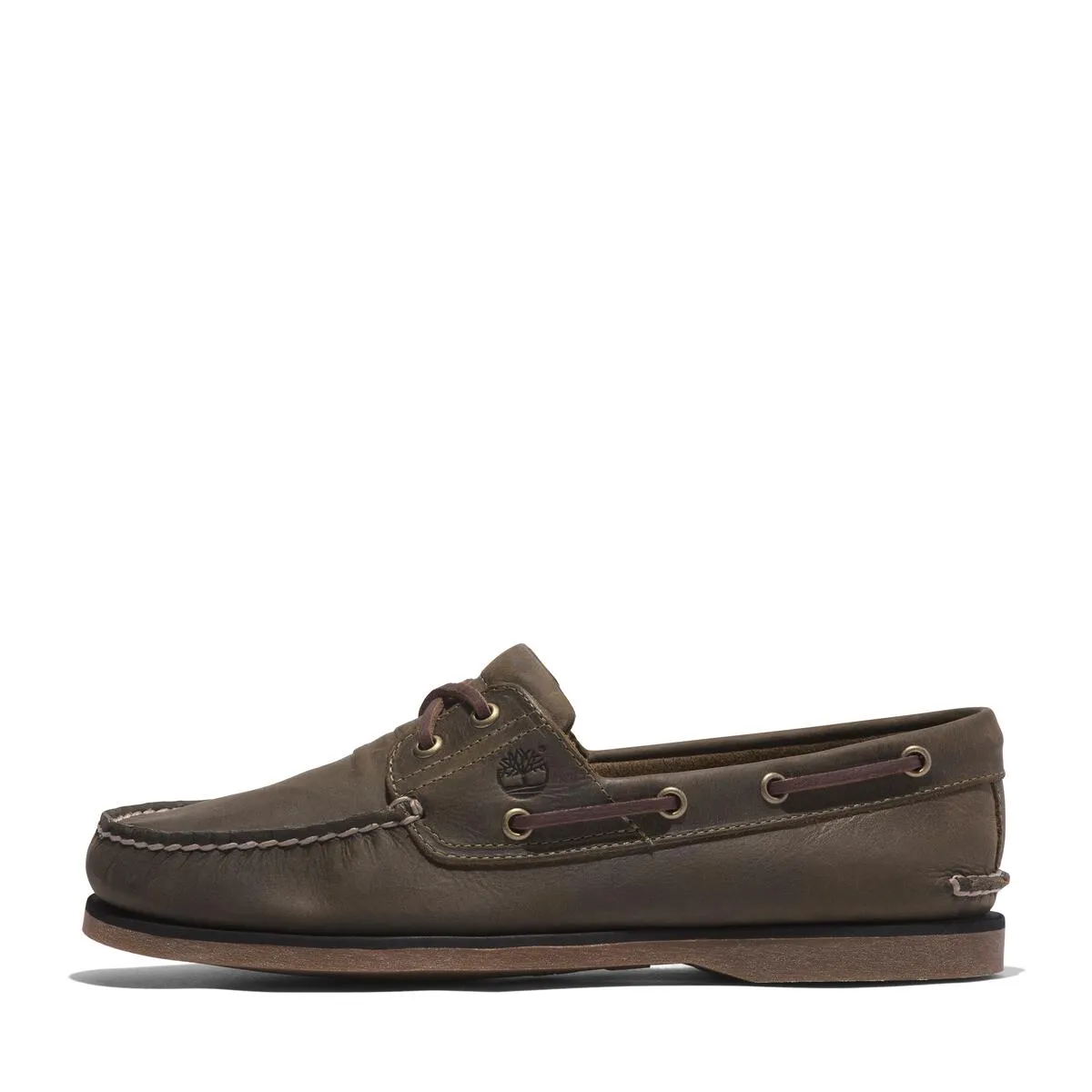 Timberland Classic 2-Eye Men's Boat Shoe | Olive Full Grain (TB 0A4187ET4)