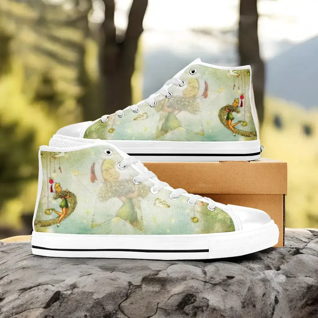 Tinkerbell Christmas Tinker Bell Shoes High Top Sneakers for Kids and Adults