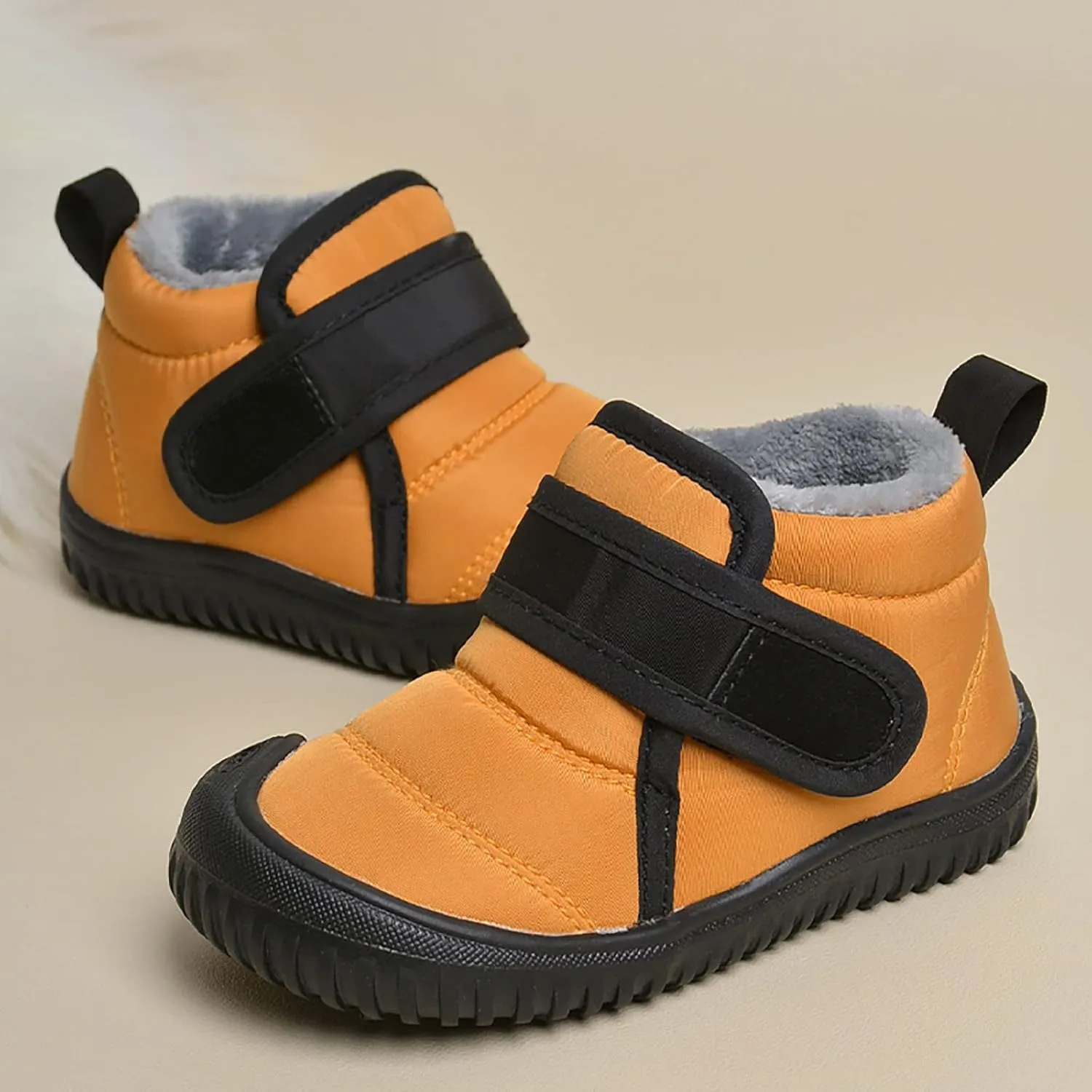 Toddler Baby Snow Boots Boys Girls Cold Weather Baby Faux Fur Shoes Wterproof Fleece Kids Snow Boots Winter Shoes