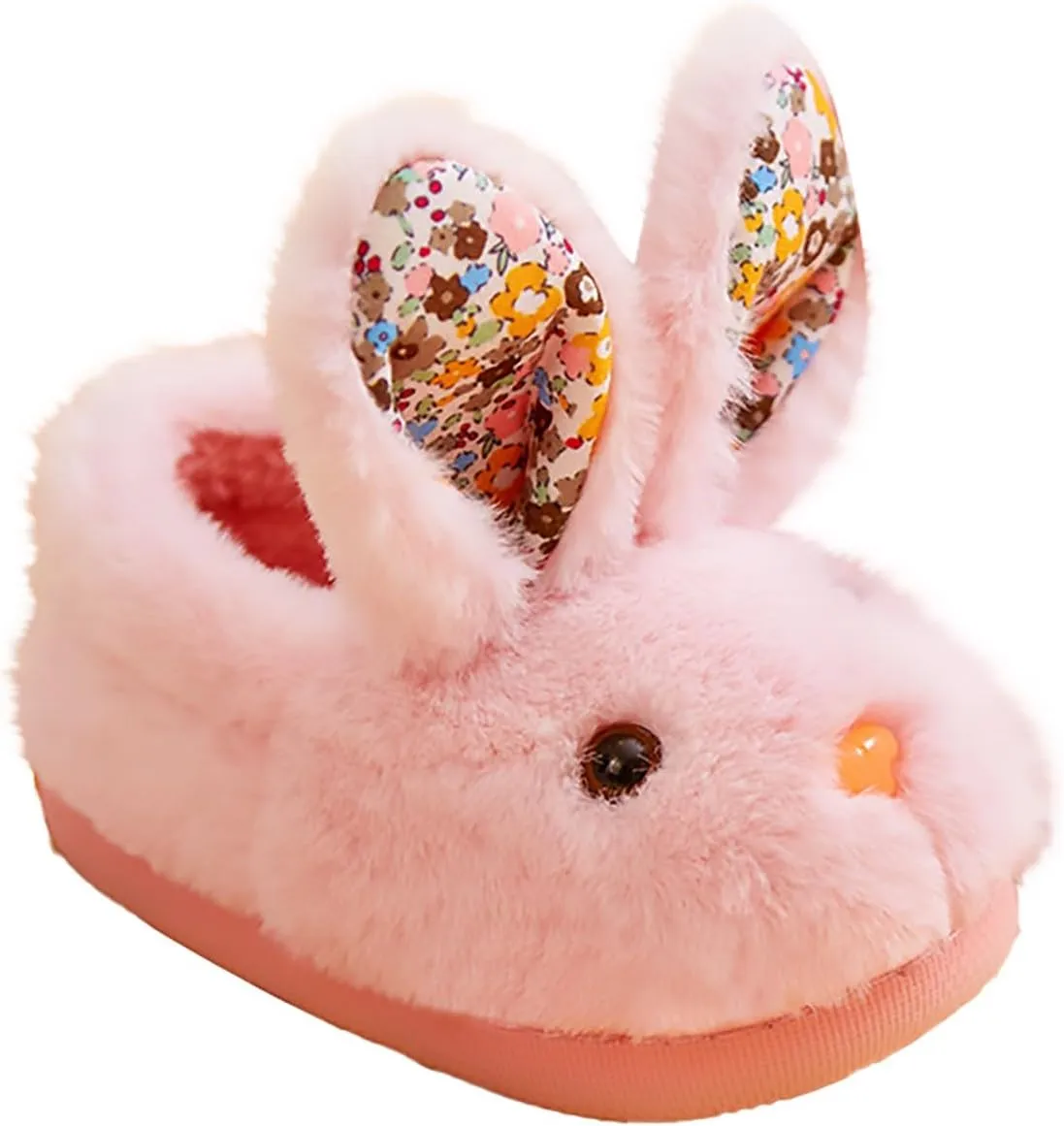 Toddler Bunny Fuzzy Slippers for Girls Boys Warm House Shoes for Kids Winter Home Slippers Indoor Non Slip Slippers