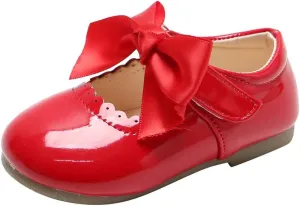 Toddler Flower Girl Dress Shoes Patent Bow Mary Jane Ballet Flats Wedding Party School Shoes Baby Church Shoes