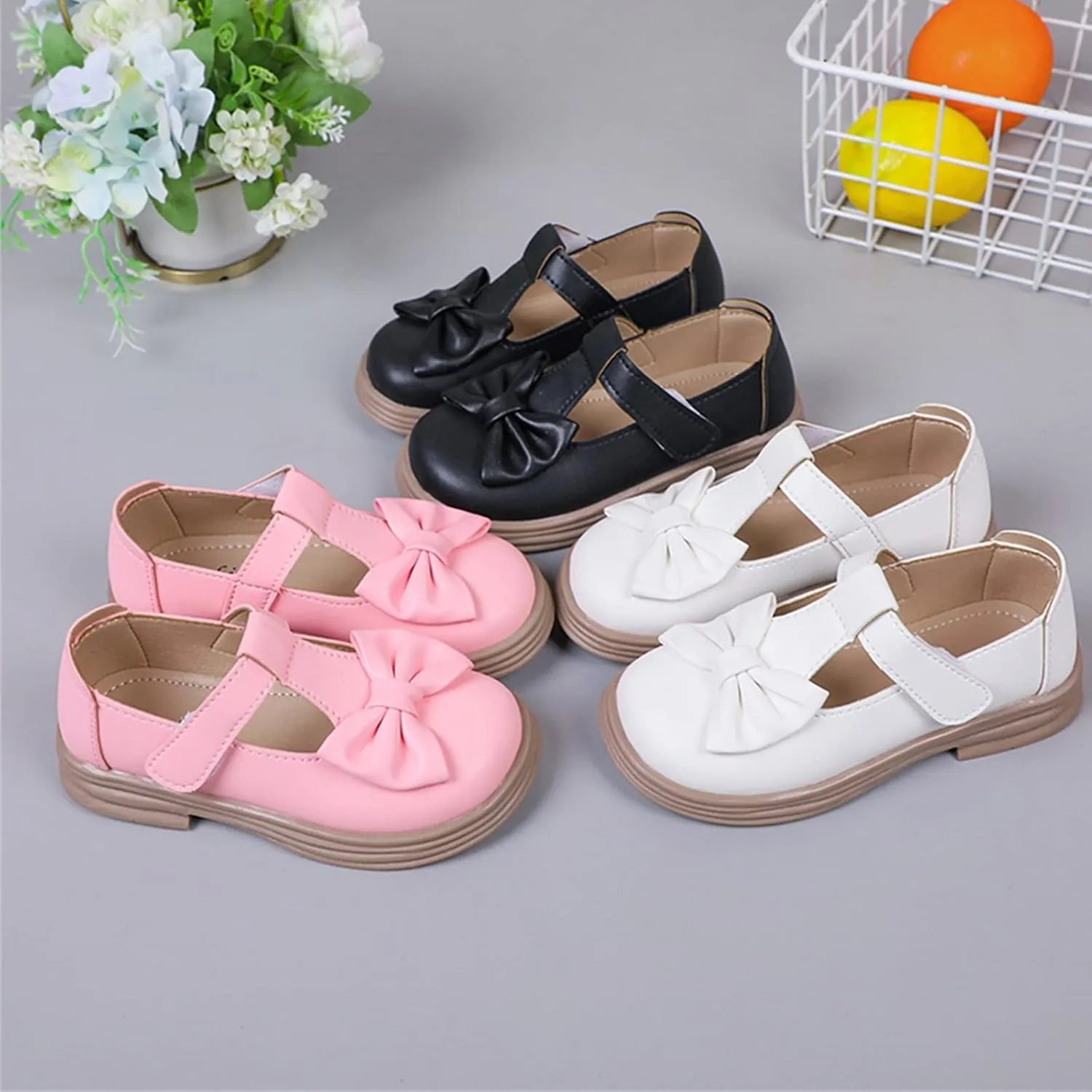 Toddler Girl Mary Jane Dress Shoes Kids Platform Uniform Shoes School Oxford Flats for Girl Party Wedding Shoes
