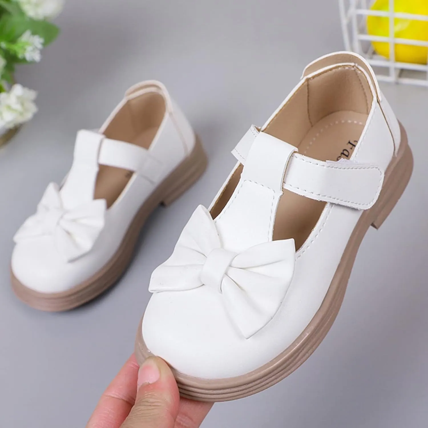 Toddler Girl Mary Jane Dress Shoes Kids Platform Uniform Shoes School Oxford Flats for Girl Party Wedding Shoes