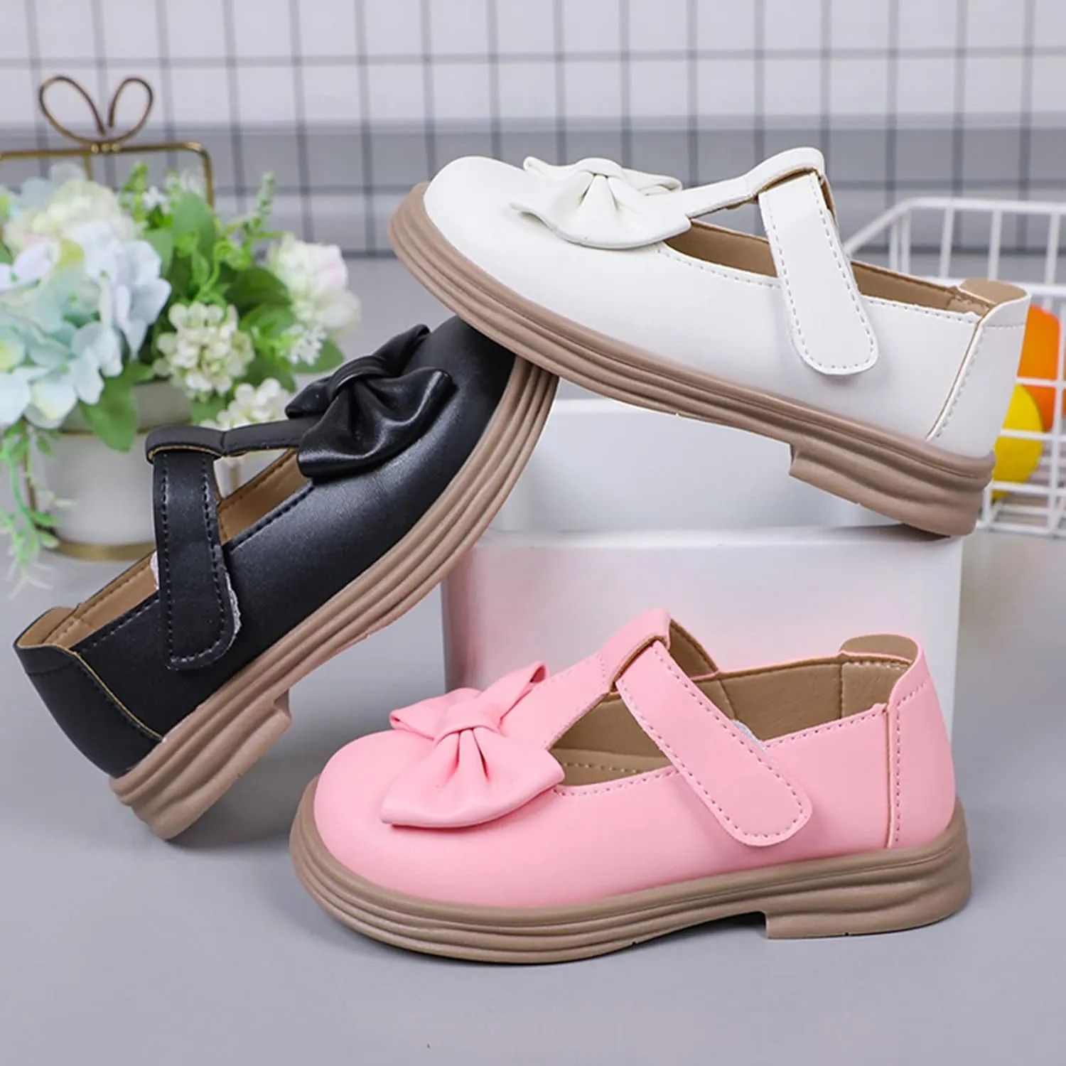 Toddler Girl Mary Jane Dress Shoes Kids Platform Uniform Shoes School Oxford Flats for Girl Party Wedding Shoes