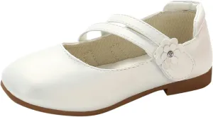 Toddler Girls Dress Shoes Flower Girl Shoes Ballerina Flat Mary Jane Wedding Party Flower Shoes(Little Kids Shoes