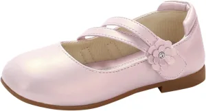 Toddler Girls Dress Shoes Flower Girl Shoes Ballerina Flat Mary Jane Wedding Party Flower Shoes(Little Kids Shoes
