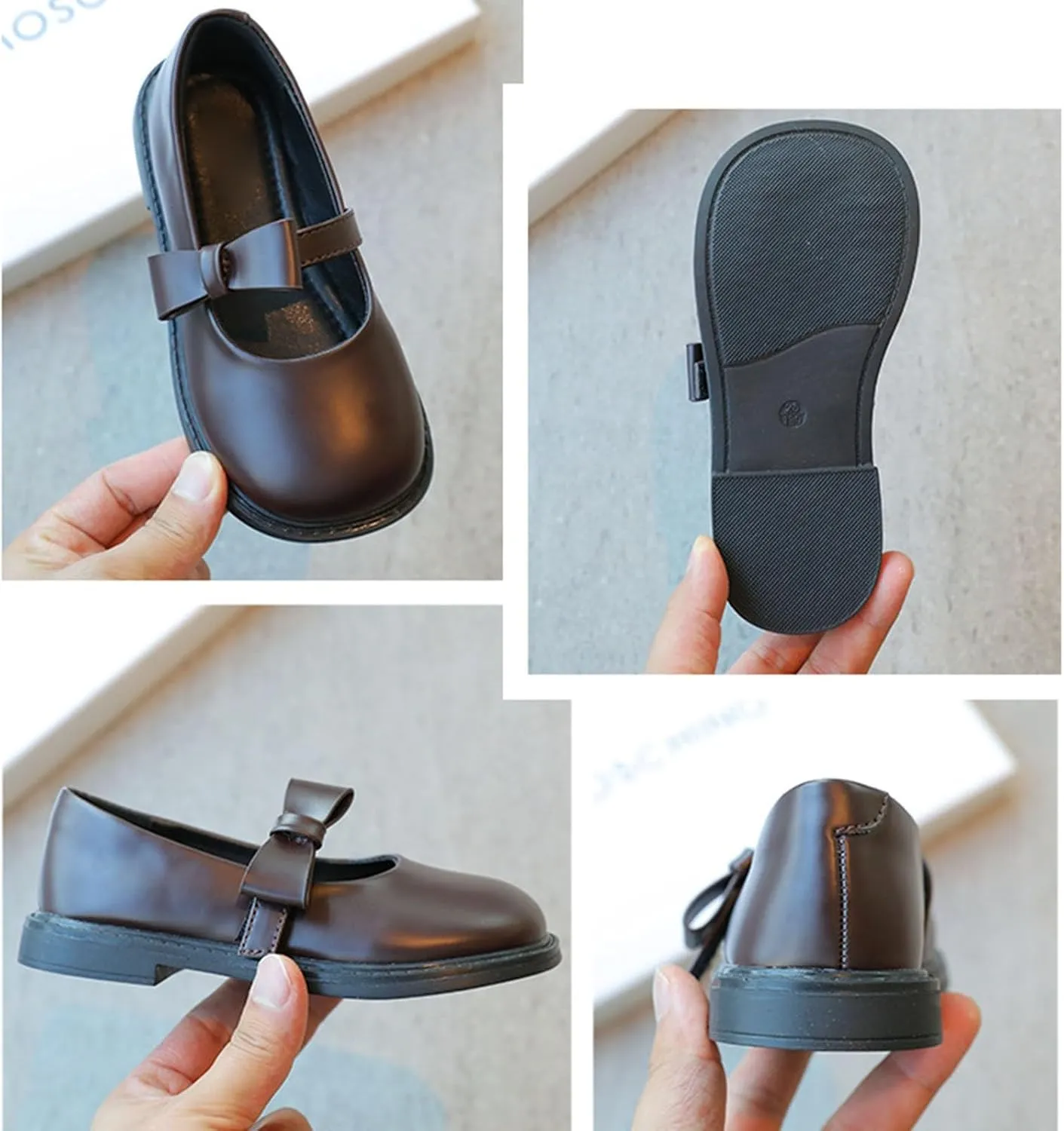 Toddler Girls Dress Shoes Little Girls Loafers School Uniform Mary Jane Flats for Girls Thick Non-Slip Sole Casual Shoe