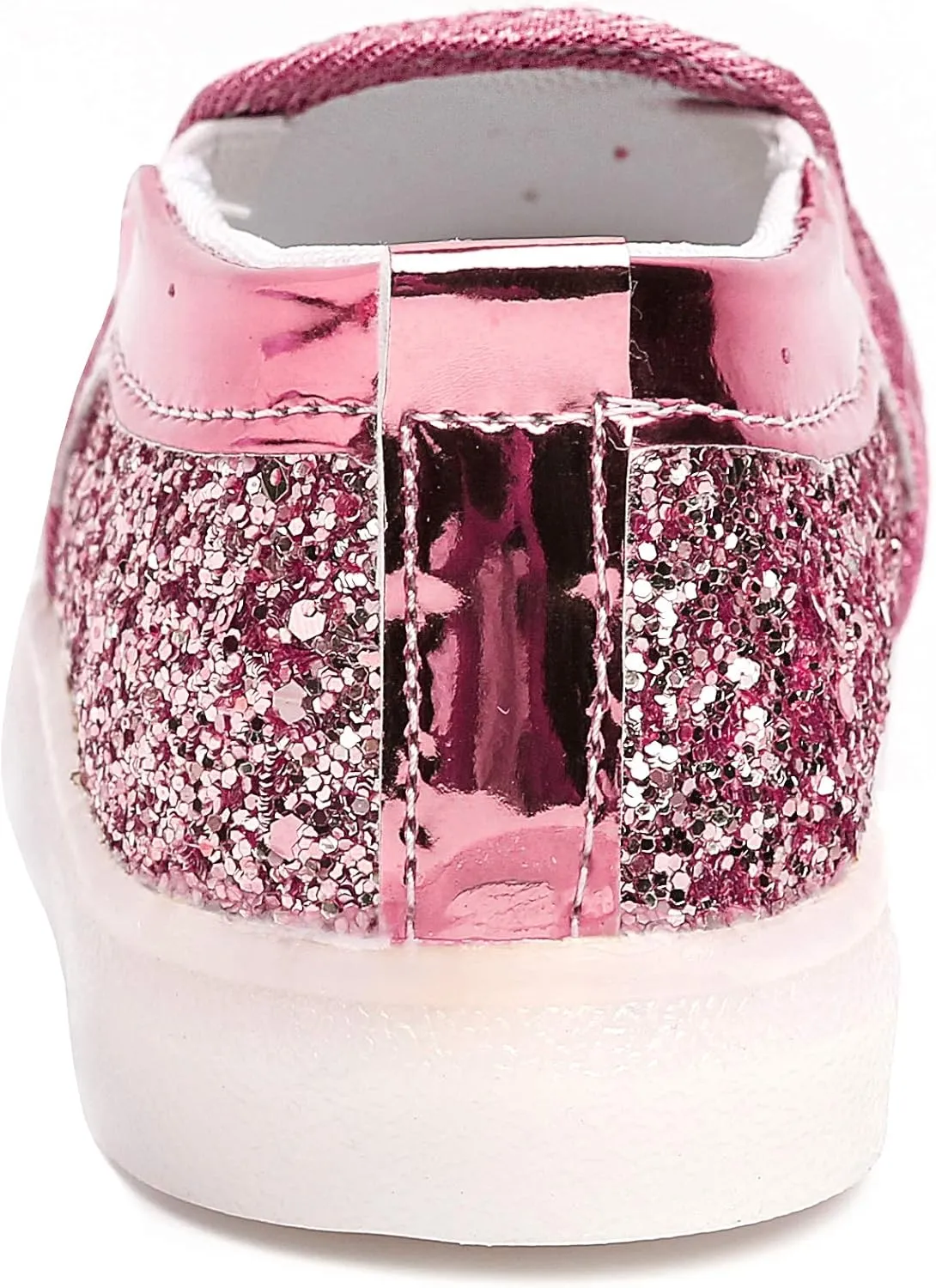 Toddler Girl's Light Up Sequins Slip On Loafers Baby Glitter Shoes Flashing LED Casual Princess Party Shoes Flat Sneakers (Toddler/Little Kid)