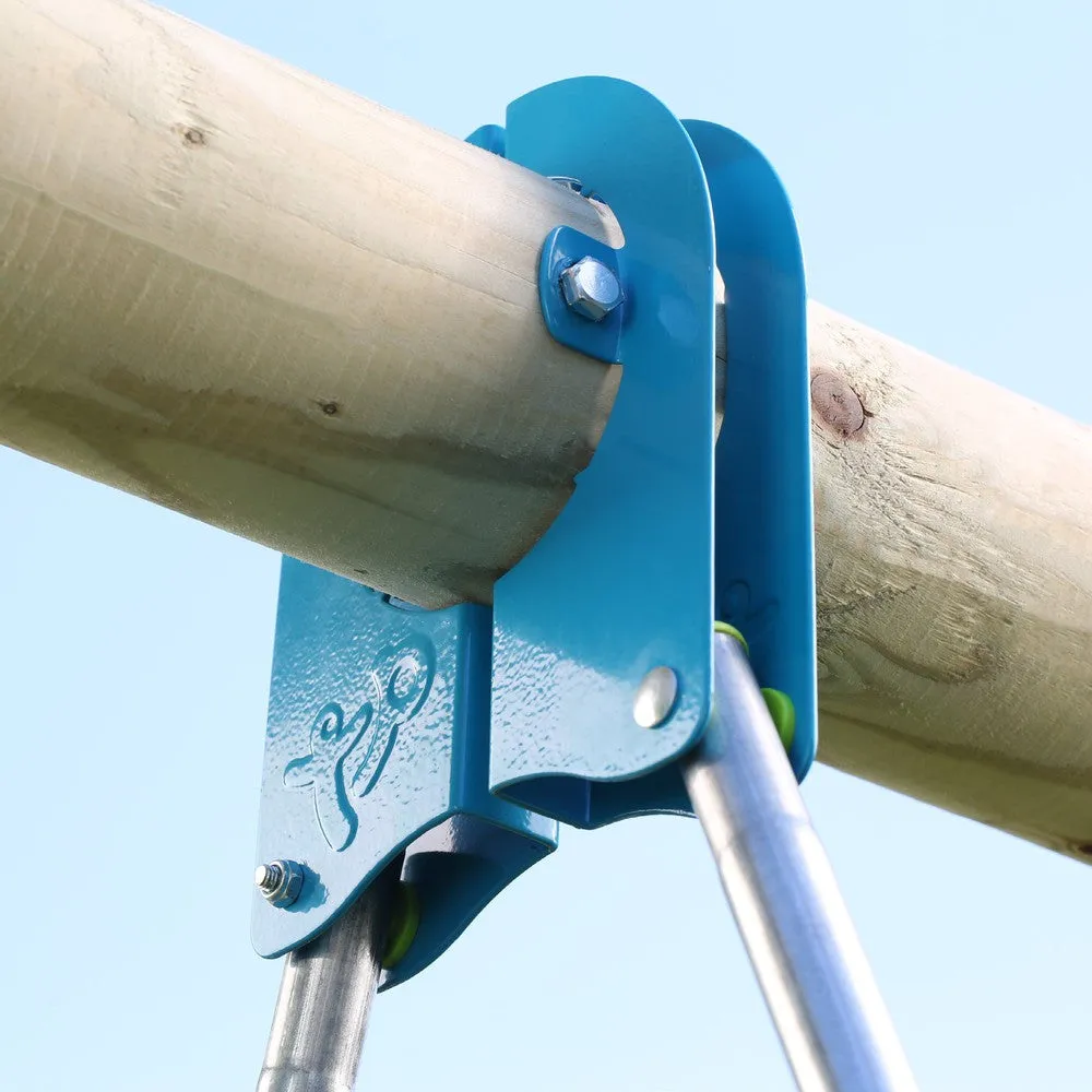 TP Knightswood Triple Wooden Swing & Slide Set with Glide and Button Seat (UK Mainland Only)