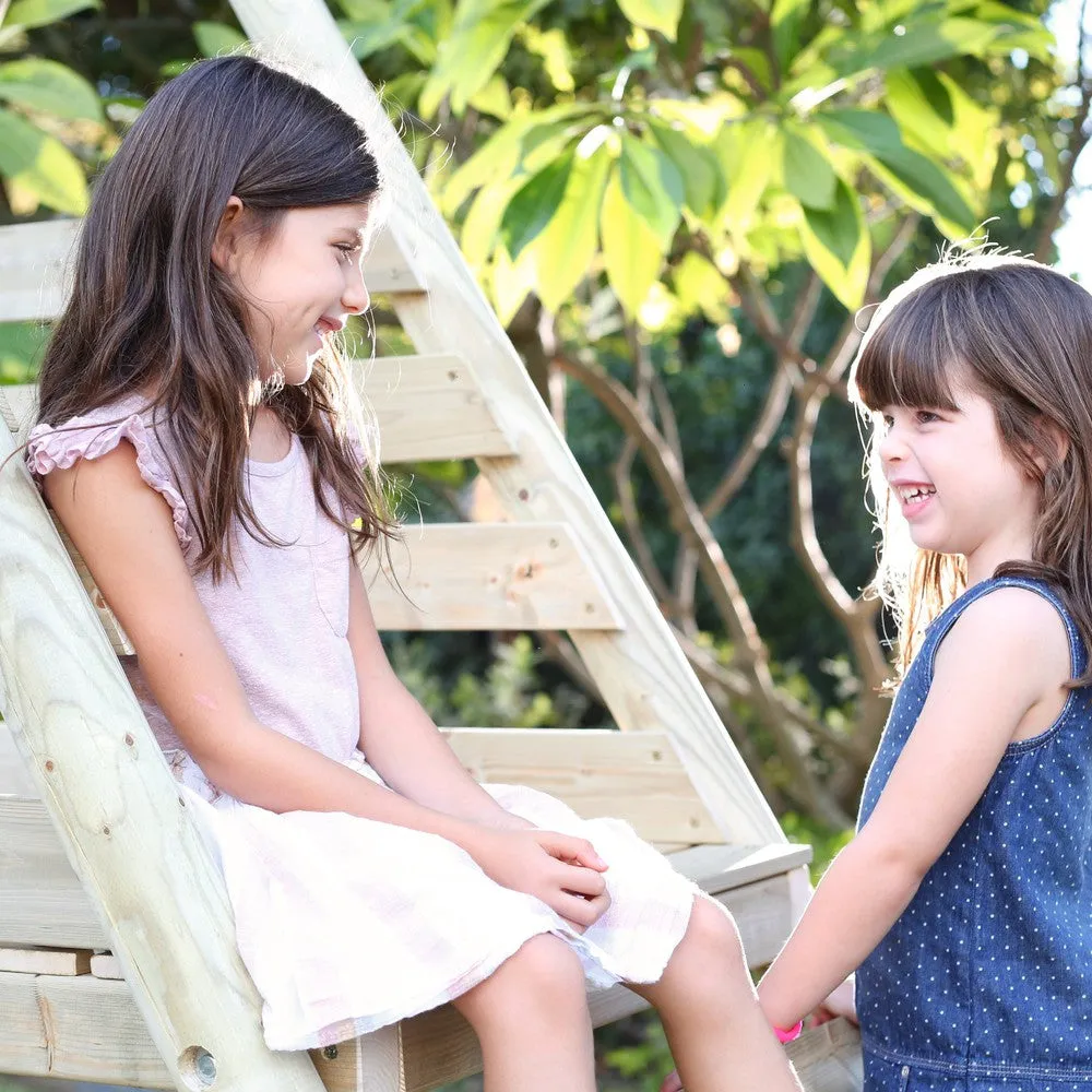 TP Knightswood Triple Wooden Swing & Slide Set with Glide and Button Seat (UK Mainland Only)