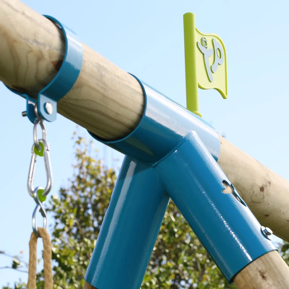 TP Knightswood Triple Wooden Swing & Slide Set with Glide and Button Seat (UK Mainland Only)