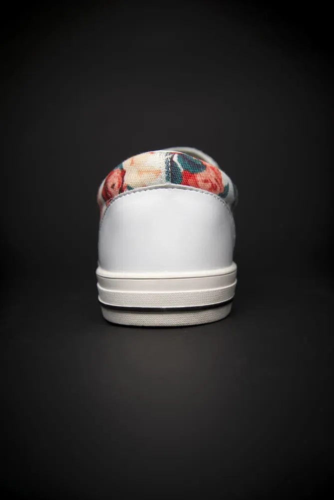 Tupac Floral Print Canvas Men's Slip On Low-Top
