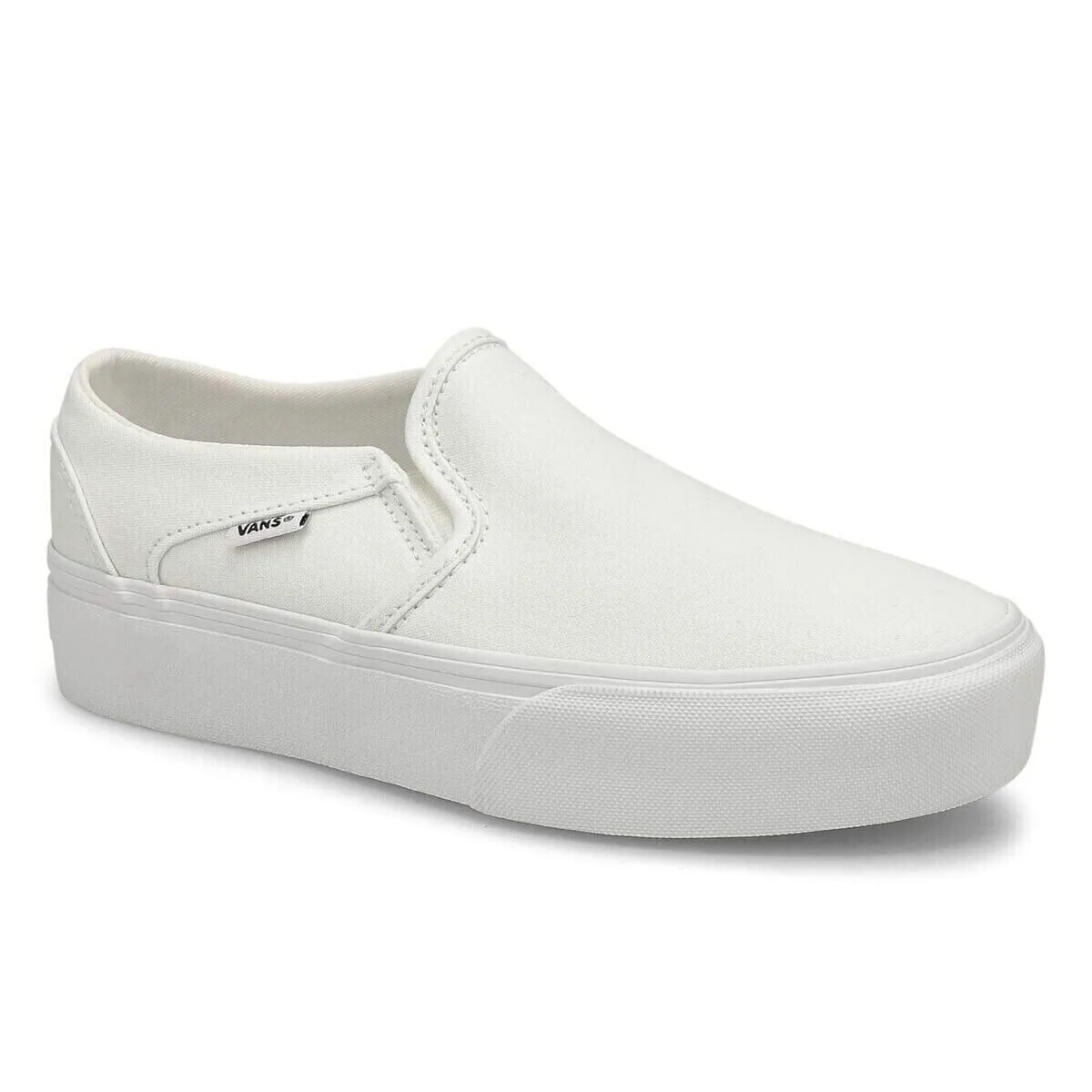 Vans Asher VN0A3WMM0RG Women's White Platform Slip-on Skateboard Shoes KHO201