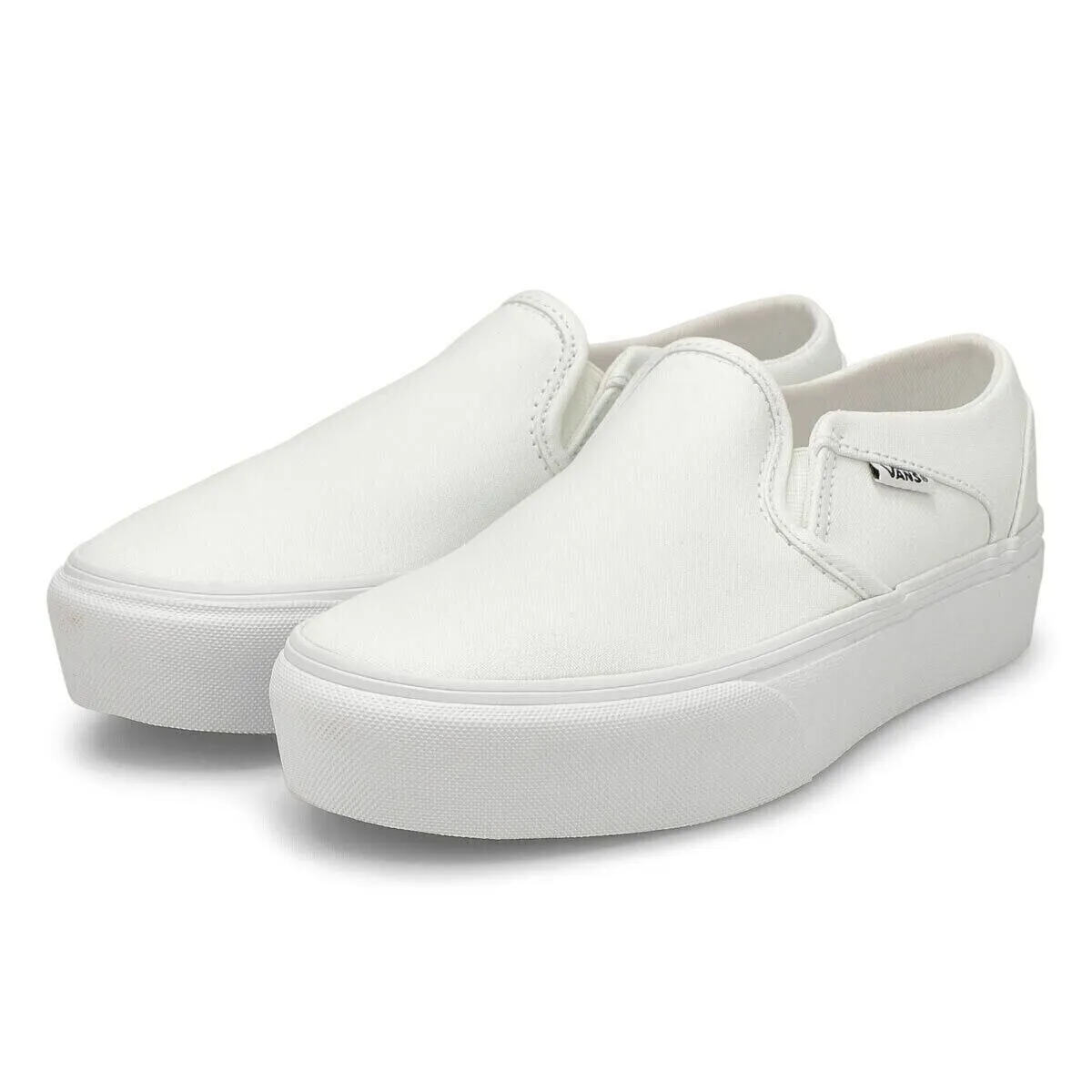 Vans Asher VN0A3WMM0RG Women's White Platform Slip-on Skateboard Shoes KHO201