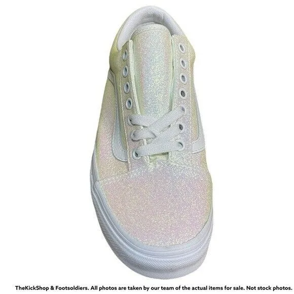 VN0A3WKT3UA1 VANS Old Skool UV Glitter (White) Men Size 4.5 | Women Size 6