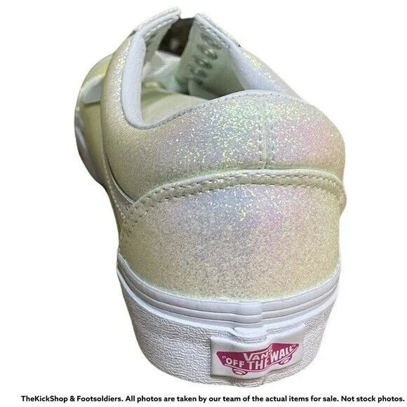 VN0A3WKT3UA1 VANS Old Skool UV Glitter (White) Men Size 4.5 | Women Size 6