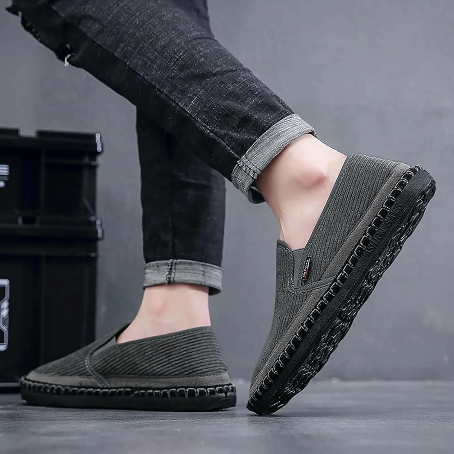 Walking Shoes Tennis Comfortable Men Low Top Casual Walking Shoes Canvas