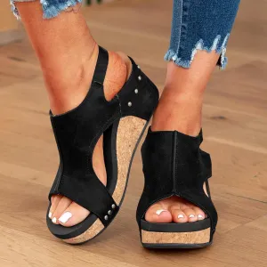 Wedge Sandals for Women 2025,Brown Open Toe Platform Sandals with Ankle Strap Wide Width Wedges Casual Summer Dress Shoes Boho Beach Shoes Low Heel Comfortable for Vacation Party