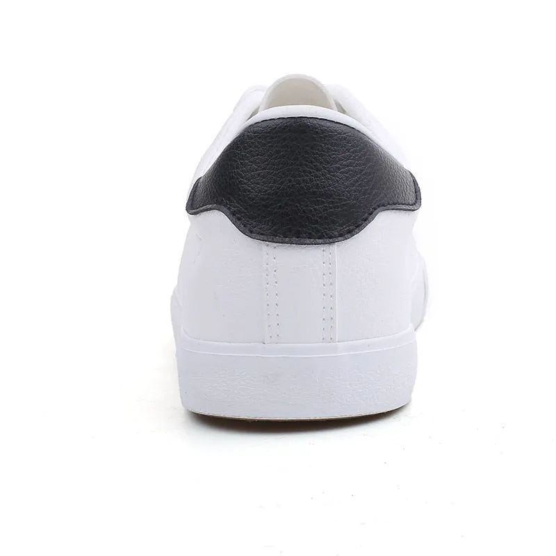 White Black Style Lace Up Men's Fashion Vulcanized Sneakers