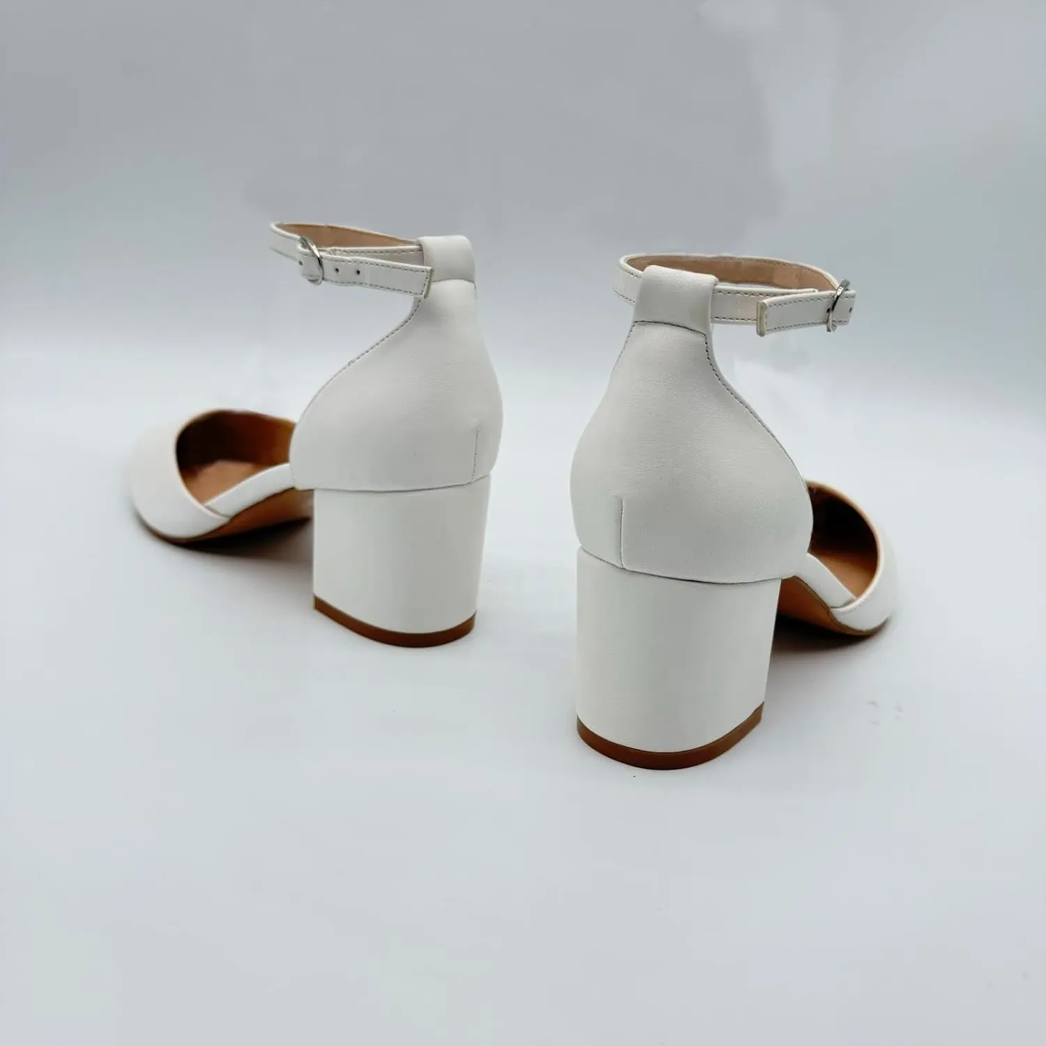 White Heels for Women Wedding Heels Low Heel Dress Shoes for Women wear Your Fashion Sense