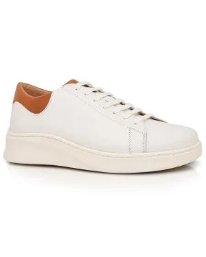 White Leather Low Top Sneaker