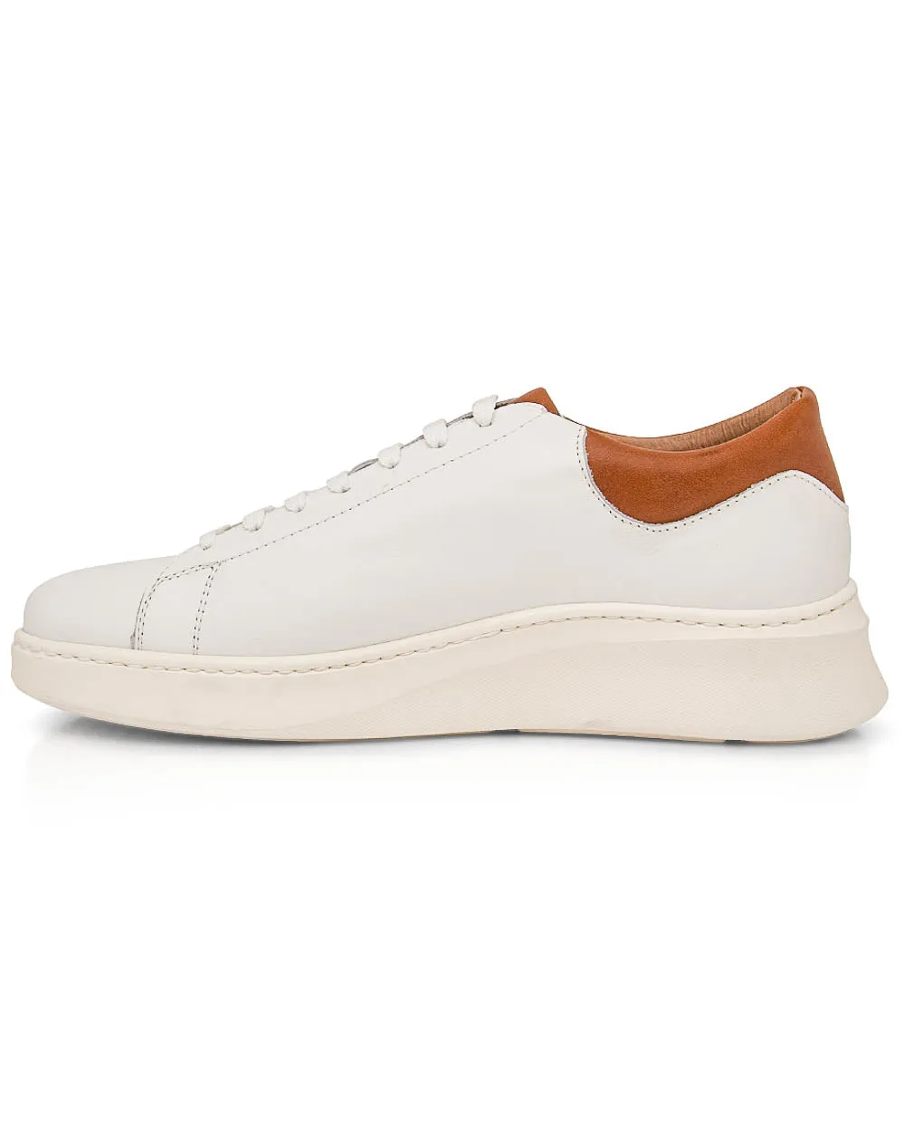 White Leather Low Top Sneaker