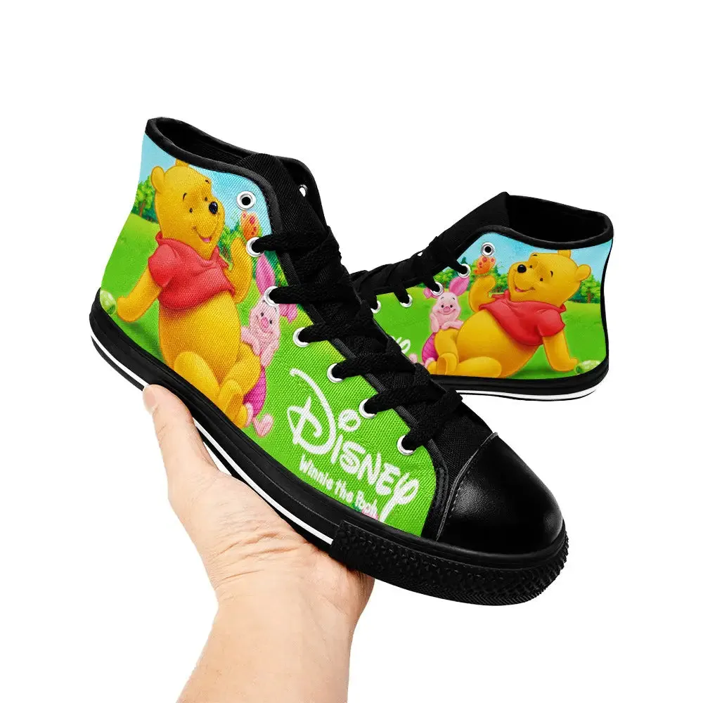 Winnie the pooh piglet Shoes High Top Sneakers for Kids and Adults