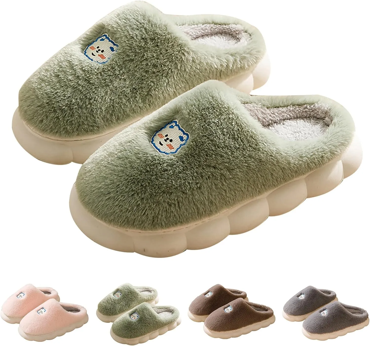 Women House Slippers Fuzzy Slipper Women Cozy Slippers for Women Indoor with Anti-Slip Sole Bedroom Slipper