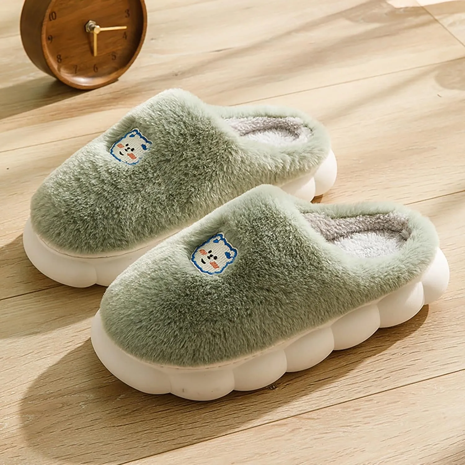 Women House Slippers Fuzzy Slipper Women Cozy Slippers for Women Indoor with Anti-Slip Sole Bedroom Slipper