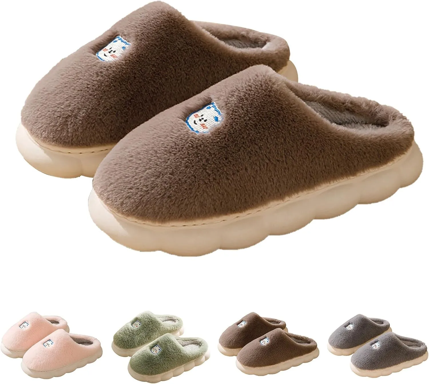 Women House Slippers Fuzzy Slipper Women Cozy Slippers for Women Indoor with Anti-Slip Sole Bedroom Slipper