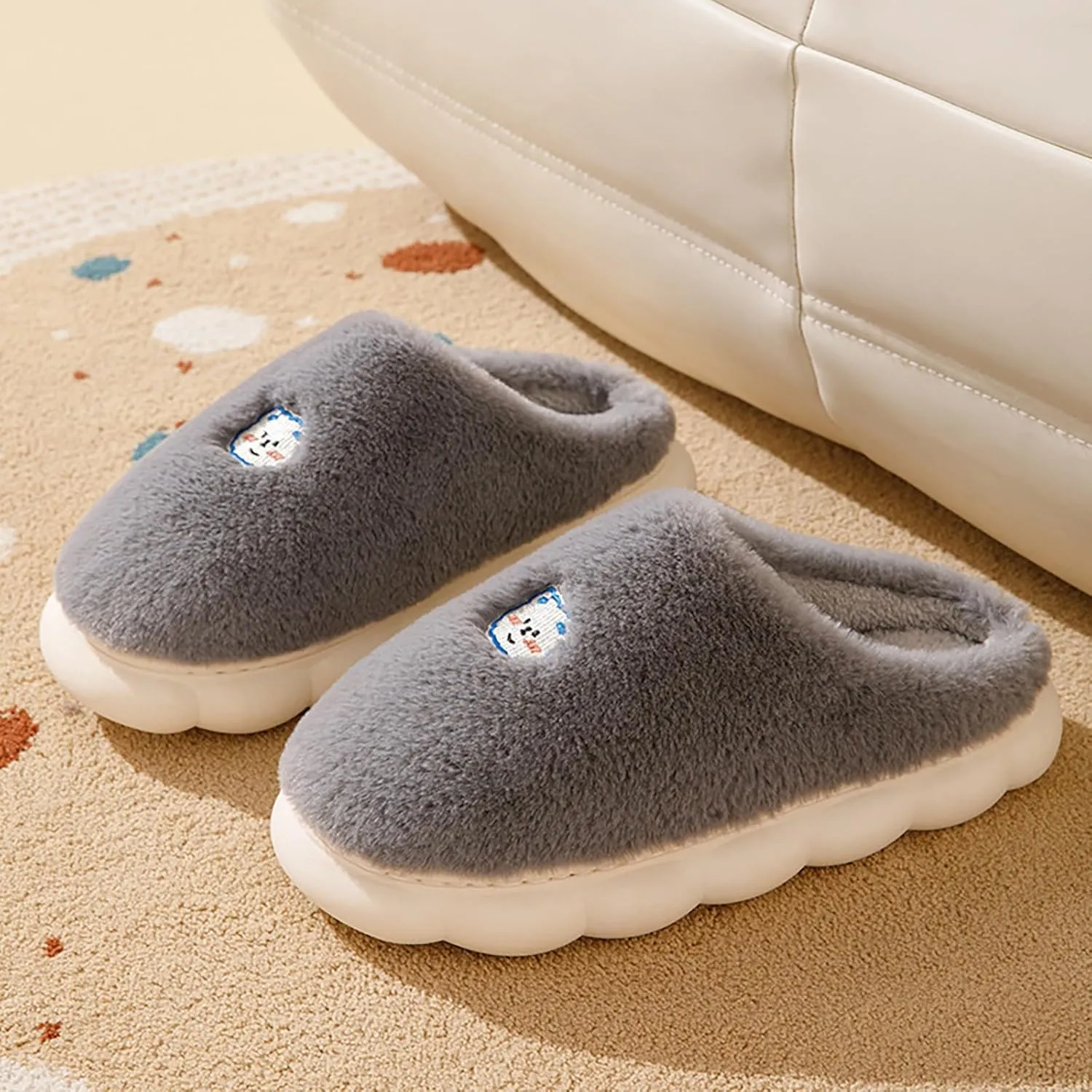 Women House Slippers Fuzzy Slipper Women Cozy Slippers for Women Indoor with Anti-Slip Sole Bedroom Slipper